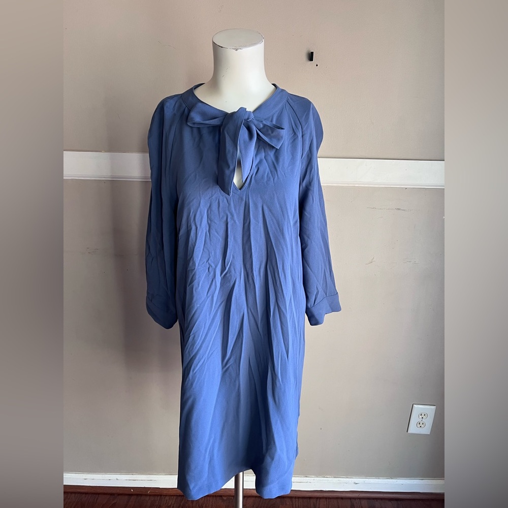 H&M Blue Dress with Bow Detail